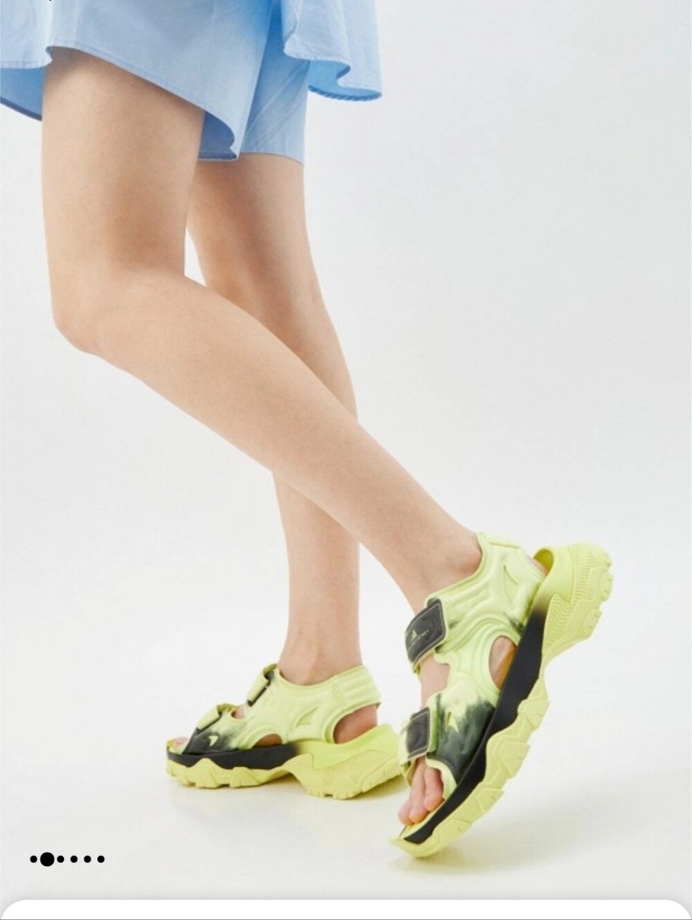 Stella McCartney Neon Yellow & Black Gradient Sandals Fits Size 11 Women
